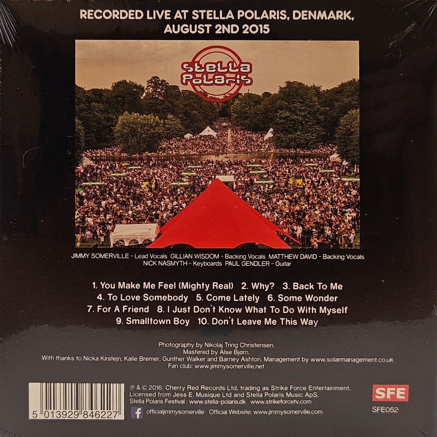 CD Album Jimmy Somerville Live and Acoustic at Stella Polaris Limited Edition UK 2016 Hinteransicht