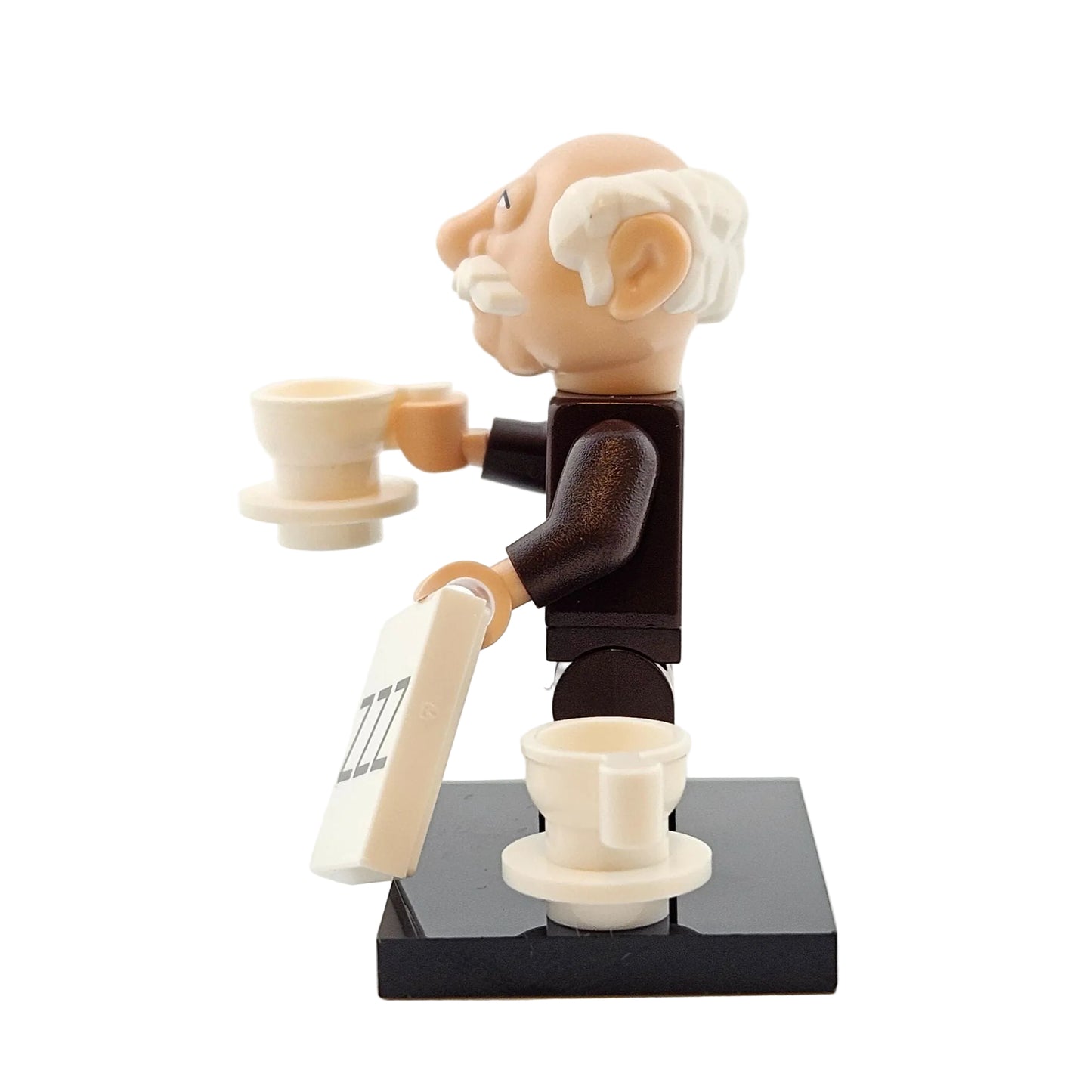 LEGO Minifigures 71033 The Muppets Minifigur Waldorf Seitenansicht links