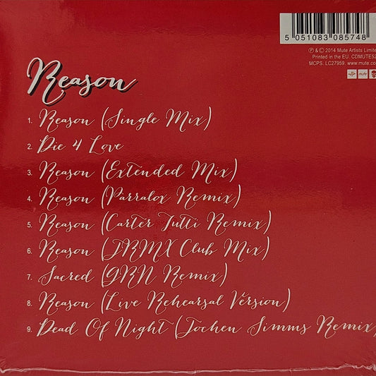 CD Single Erasure Reason EU 2014 Hinteransicht