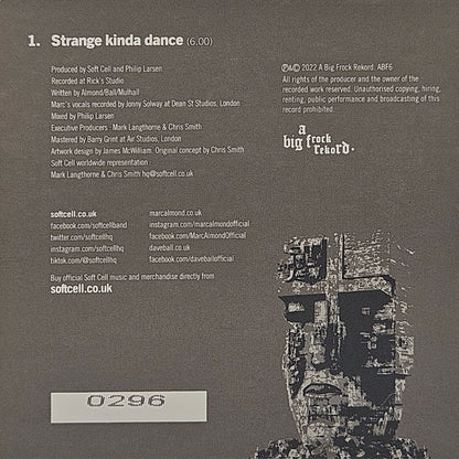 CD Single Soft Cell Strange Kinda Dance nummeriert 2022 Hinteransicht
