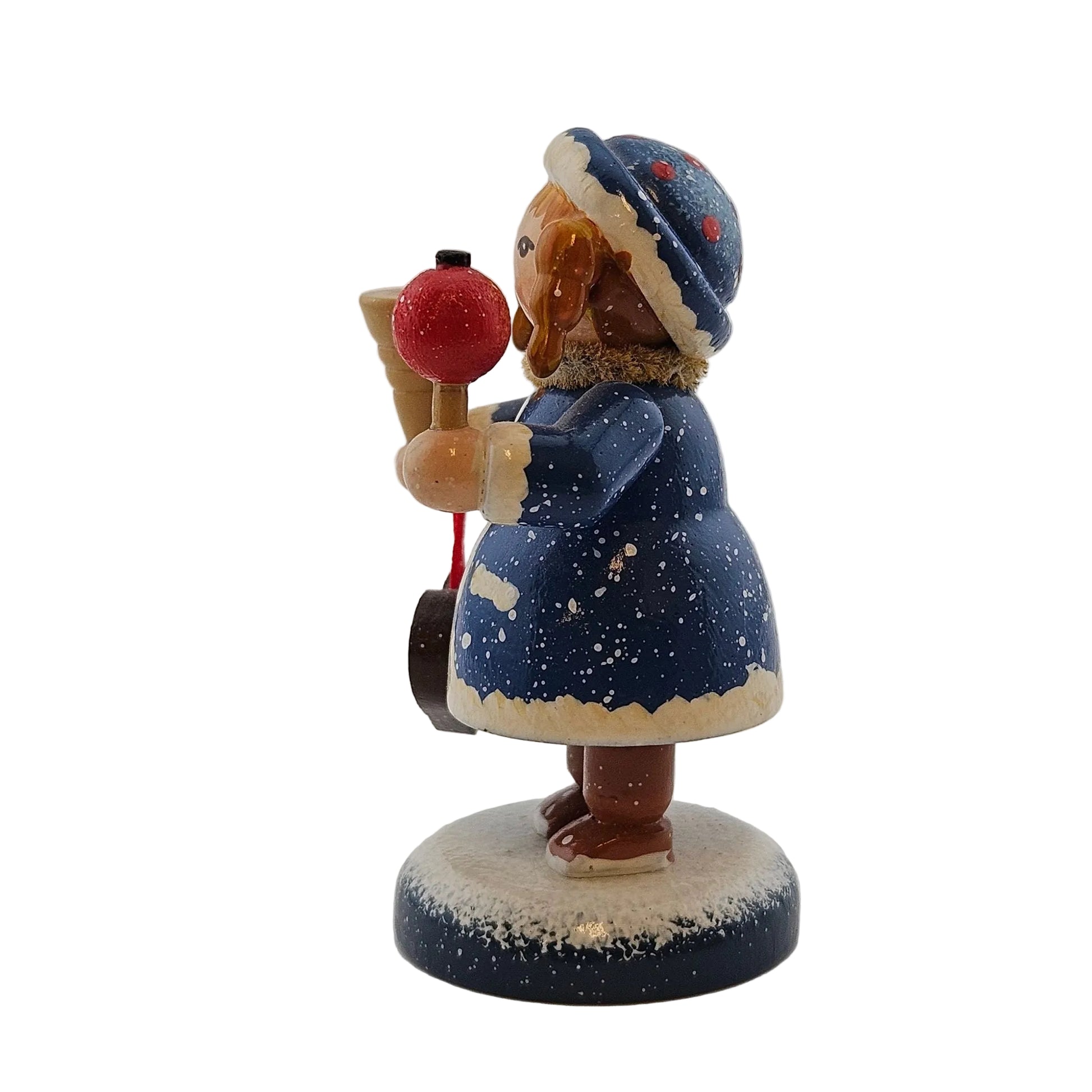 Käthe Wohlfahrt Mädchen mit Leckereien Weihnachtsmarkt, Linke Seitenansicht