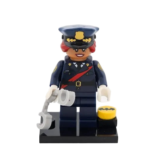 LEGO Minifigures 71017 The Batman Movie Minifigur Barbara Gordon Polizei Vorderansicht