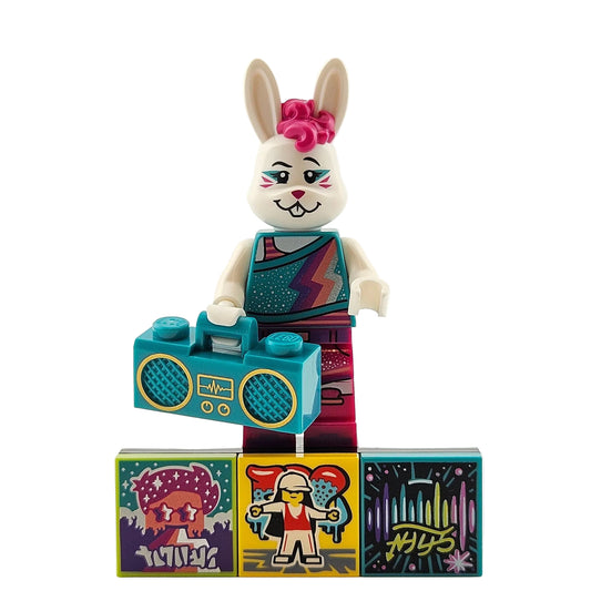 LEGO Minifigures 43101 Vidiyo Series 1 Minifigur Bunny Dancer Hase Tänzer Vorderansicht