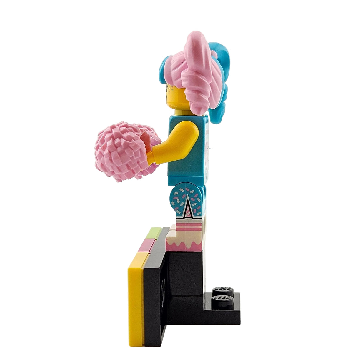 LEGO Minifigures 43101 Vidiyo Series 1 Minifigur Cotton Candy Cheerleader Seitenansicht links