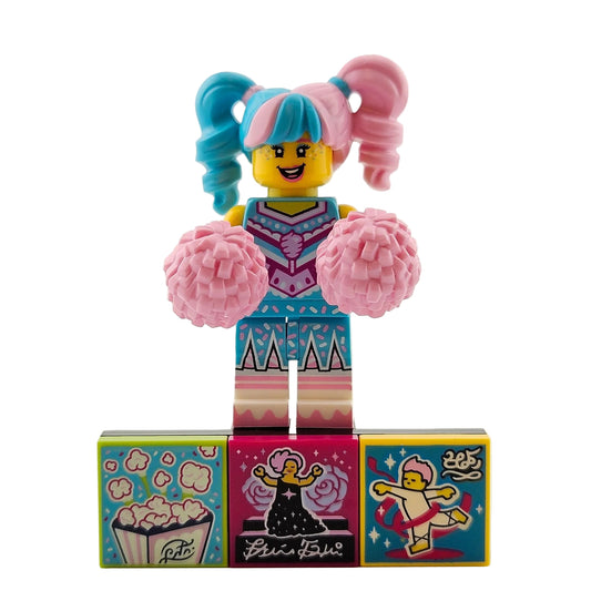 LEGO Minifigures 43101 Vidiyo Series 1 Minifigur Cotton Candy Cheerleader Vorderansicht
