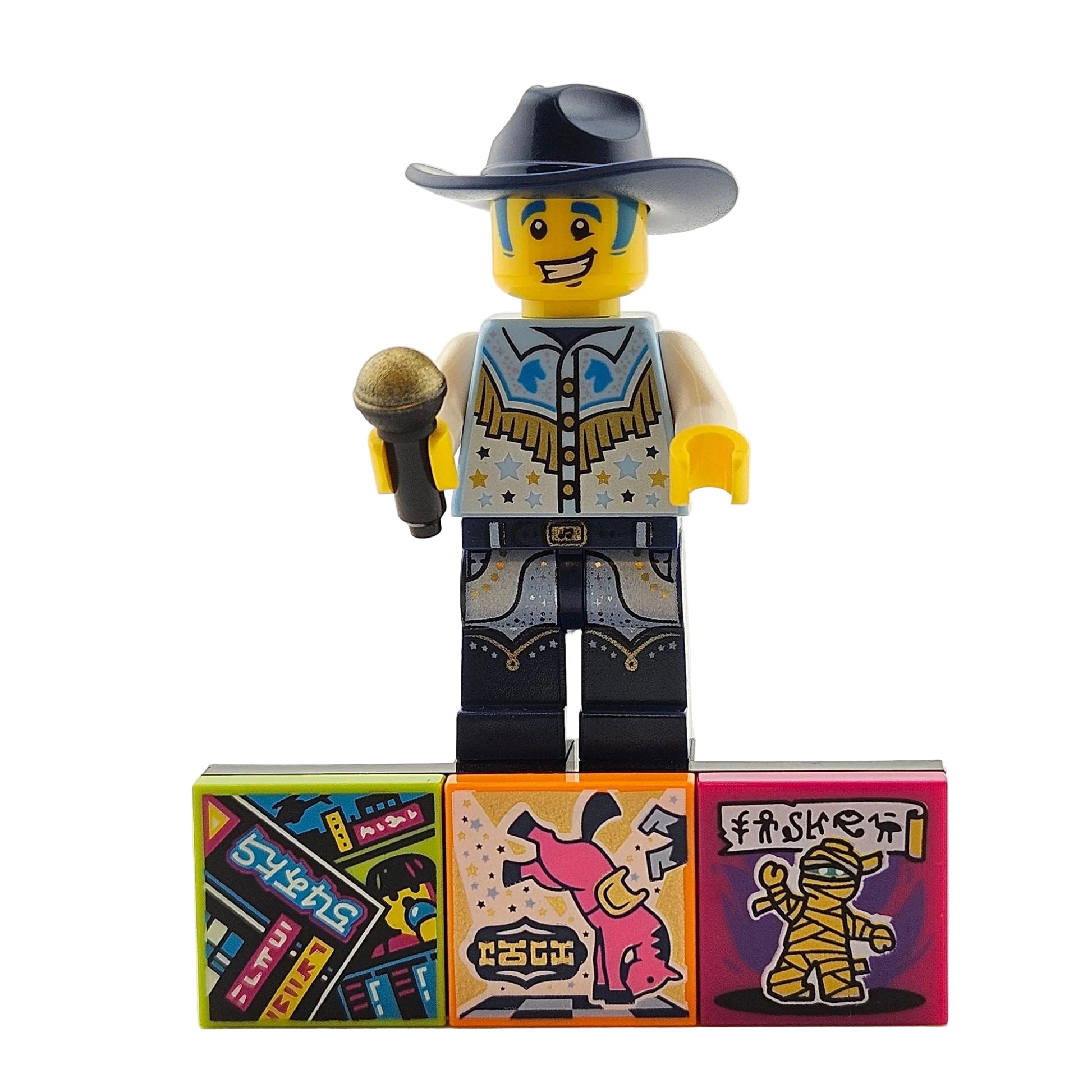LEGO Minifigures 43101 Vidiyo Series 1 Minifigur Discowboy Disco Cowboy Vorderansicht