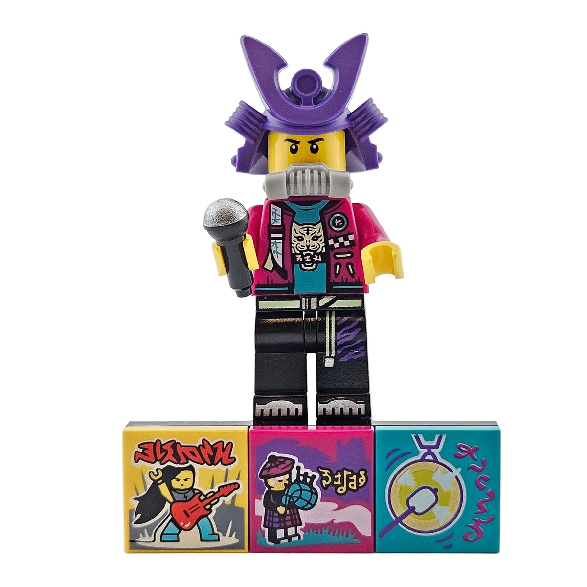 LEGO Minifigures 43101 Vidiyo Series 1 Minifigur Samurapper Samurai Rapper Vorderansicht