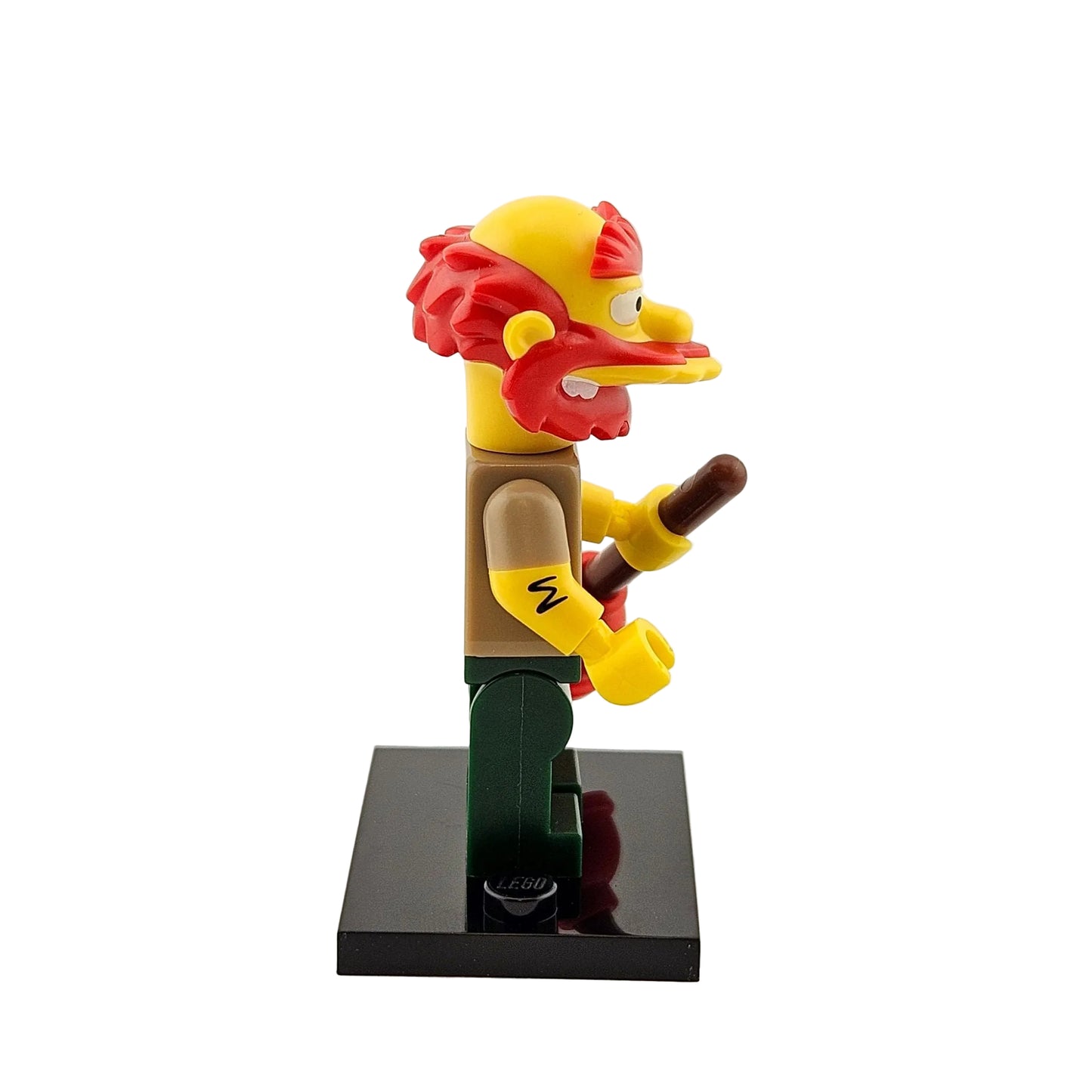 LEGO Minifigures 71009 The Simpsons Series 2 Minifigur Groundskeeper Willie Hausmeister Seitenansicht rechts