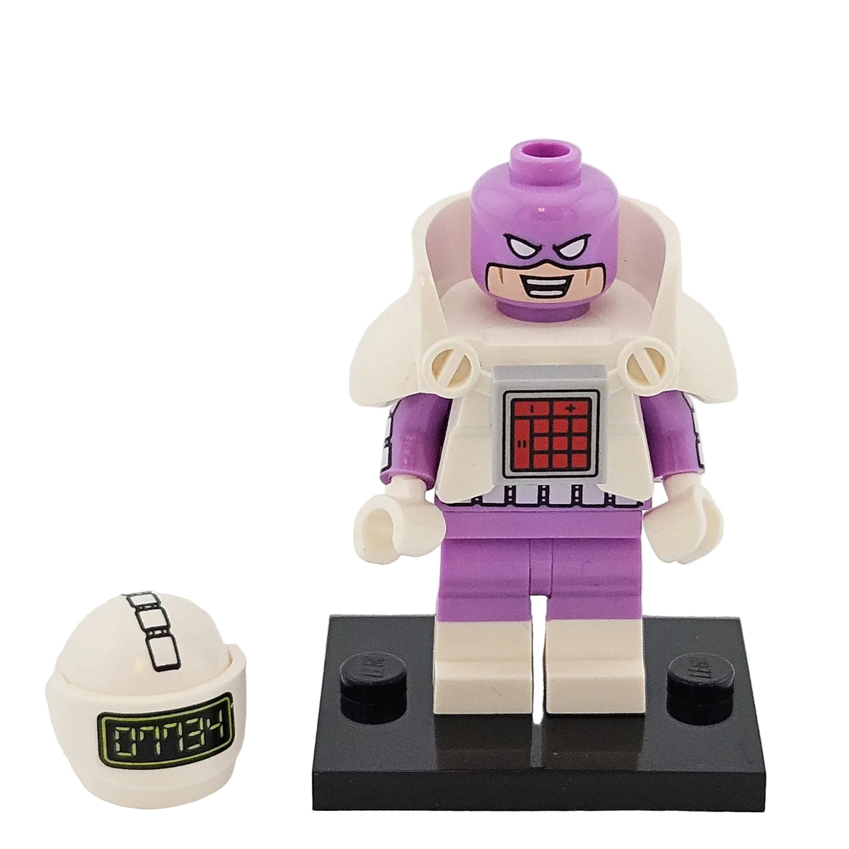 LEGO Minifigures 71017 The Batman Movie Minifigur Calculator ohne Maske Vorderansicht