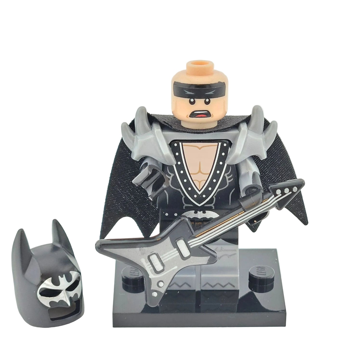 LEGO Minifigures 71017 The Batman Movie Minifigur Glam Metal Batman vorne ohne Helm