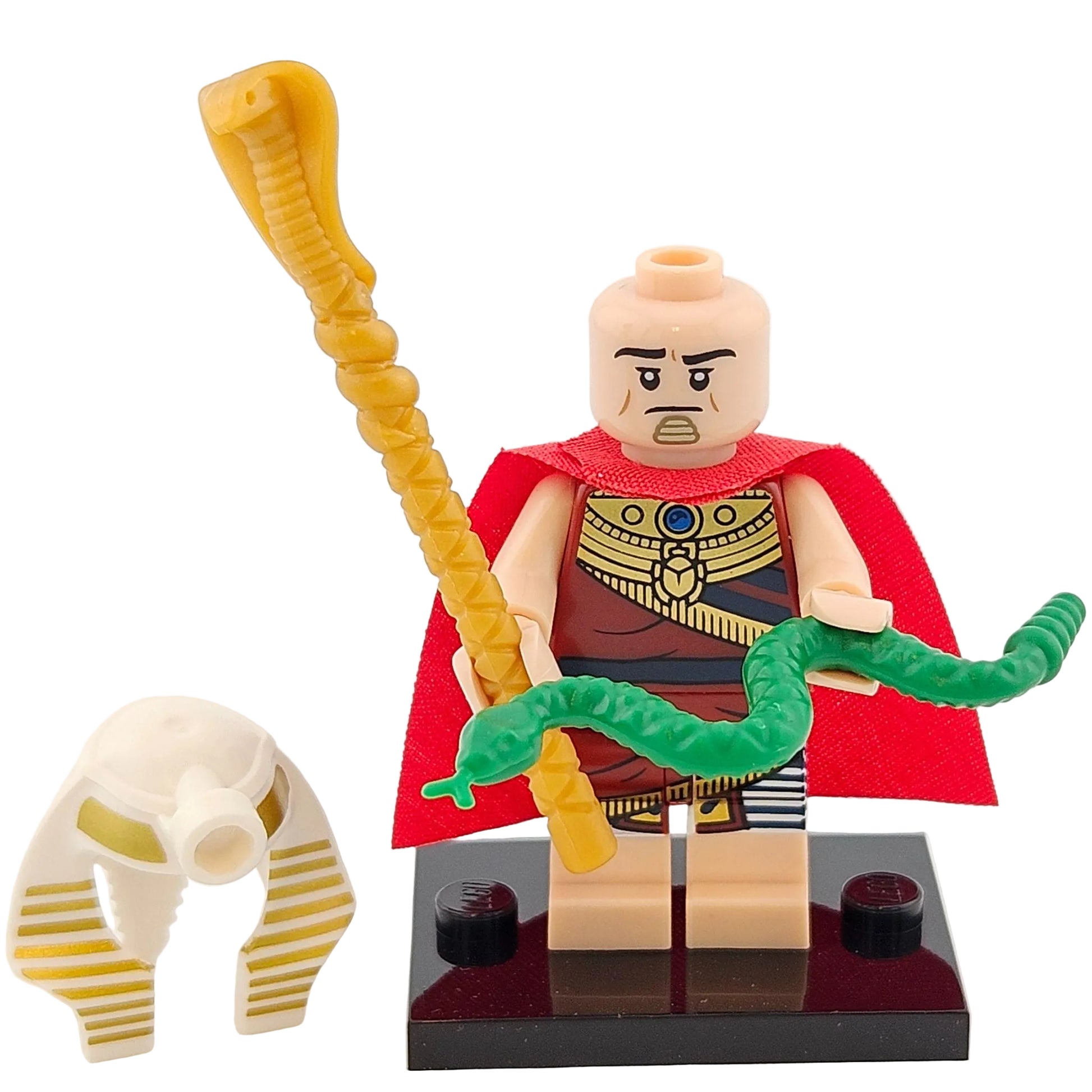 LEGO Minifigures 71017 The Batman Movie Minifigur King Tut Pharao ohne Nemes Kopftuch Vorderansicht