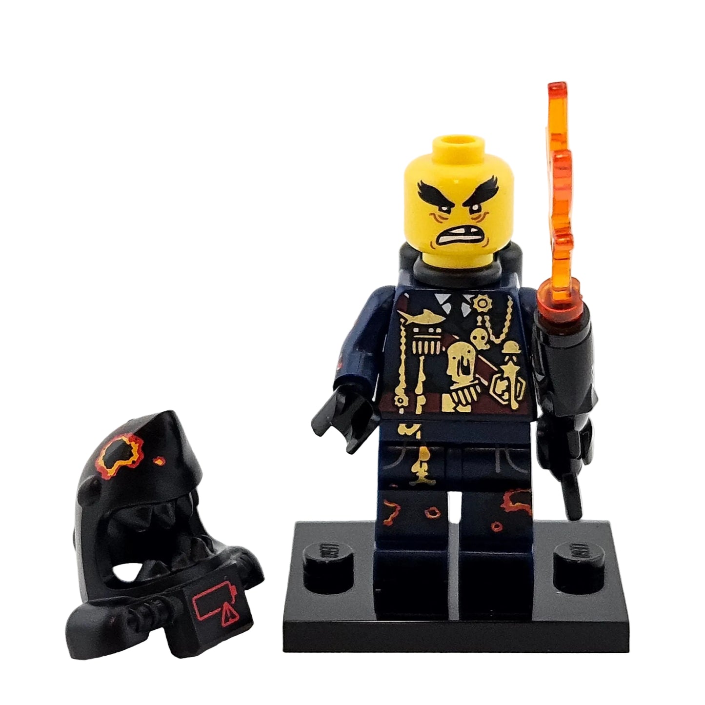 LEGO Minifigures 71019 The Ninjago Movie Minifigur Shark Army Great White ohne Helm aufgesetzt Vorderansicht