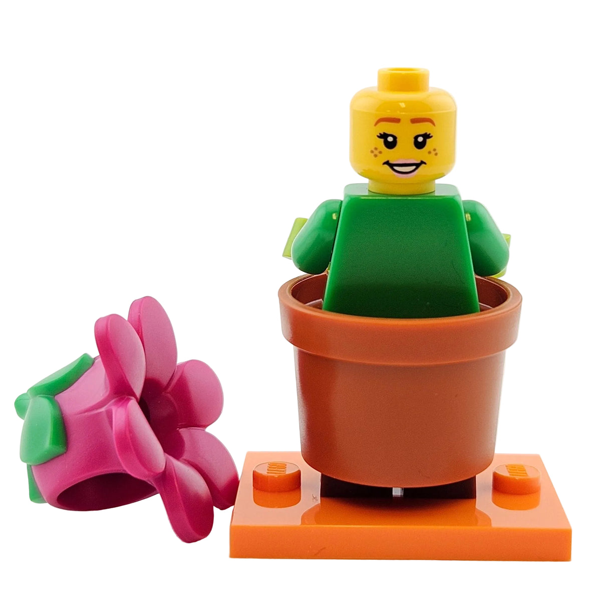 LEGO Minifigures 71021 Series 18 Minifigur Flower Pot Girl Blumentopf Mädchen Gesicht sichtbar