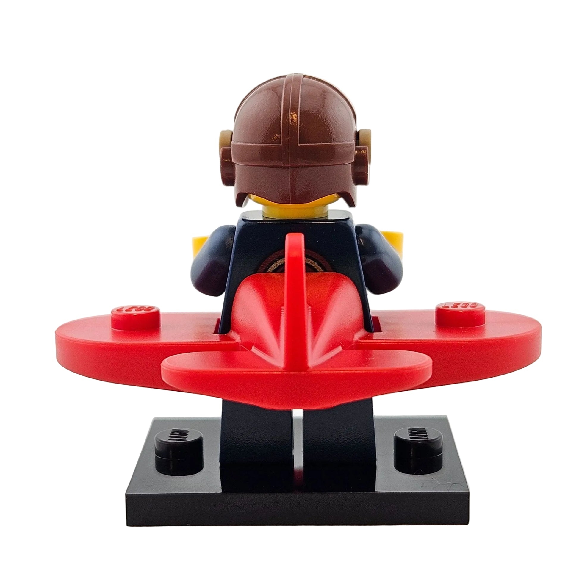 LEGO Minifigures 71029 Series 21 Minifigur Airplanegirl Mädchen mit Flugzeug Hinteransicht