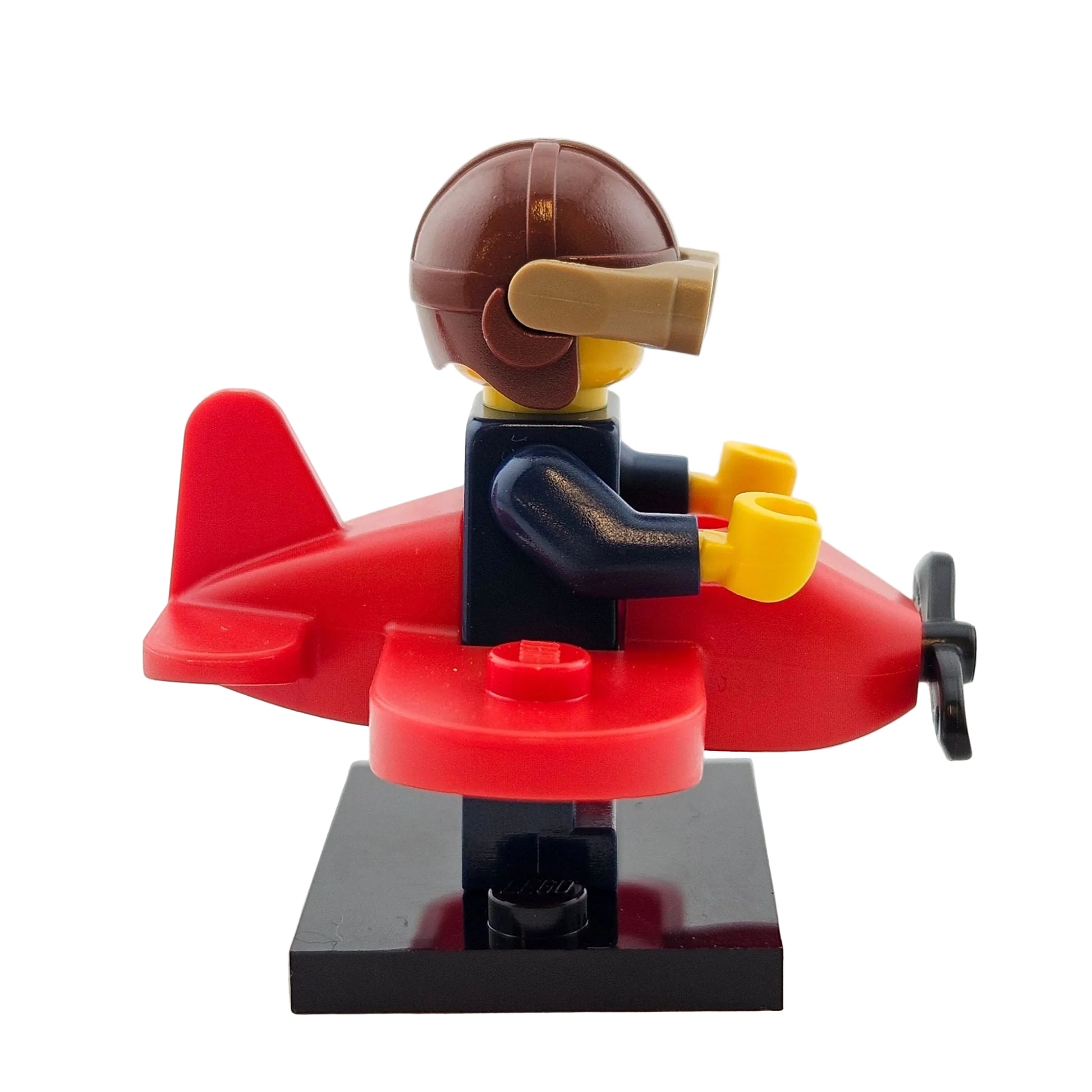 LEGO Minifigures 71029 Series 21 Minifigur Airplanegirl Mädchen mit Flugzeug Seitenansicht rechts