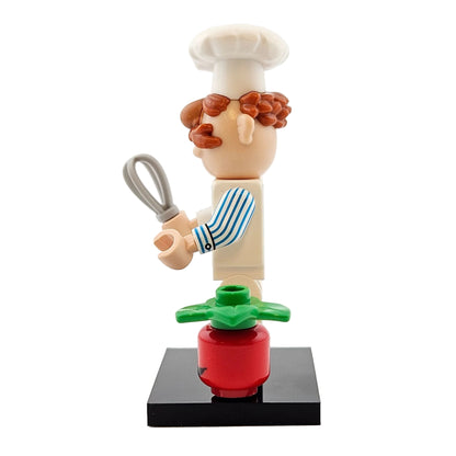 LEGO Minifigures 71033 The Muppets Minifigur The Swedish Chef der dänische Koch Seitenansicht links