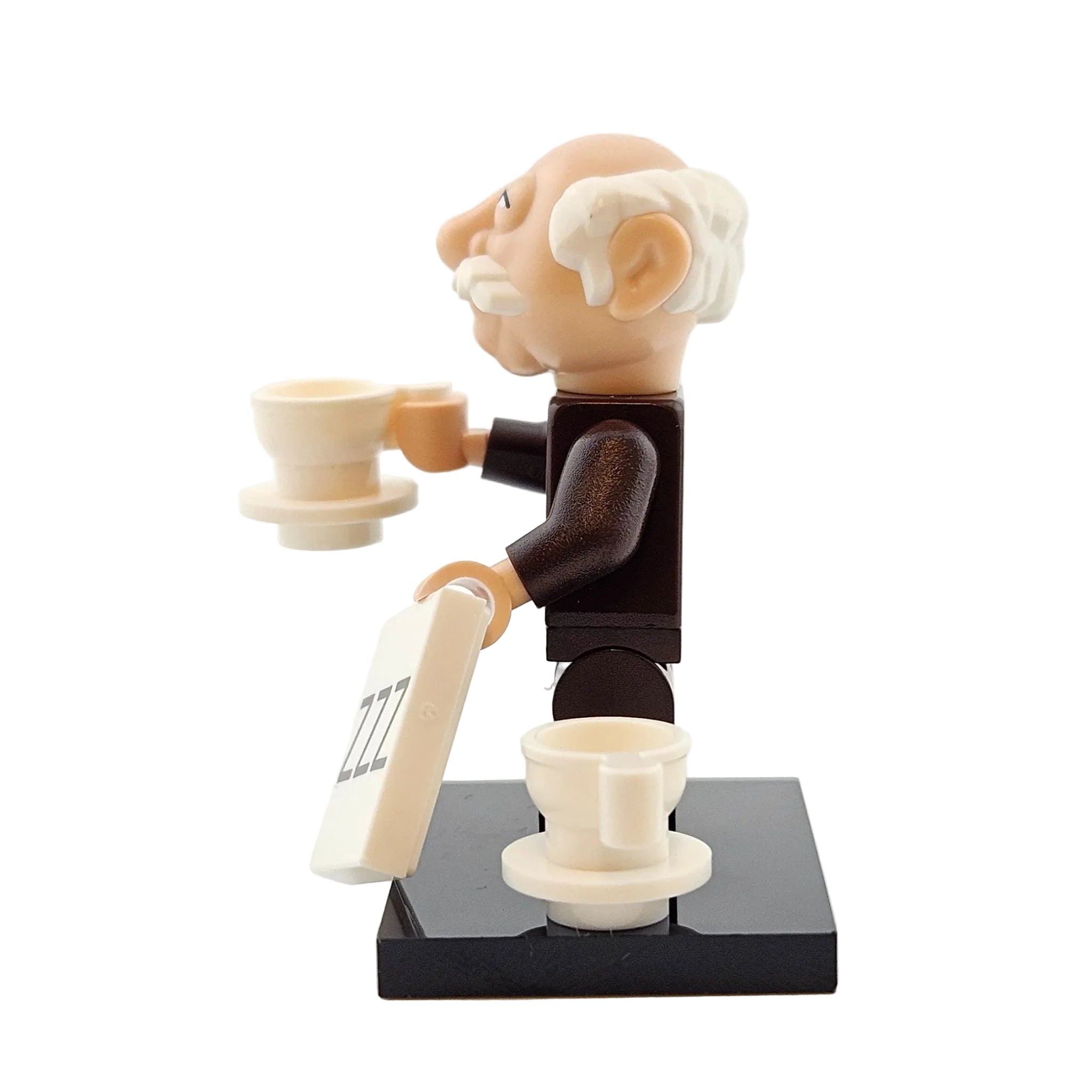 LEGO Minifigures 71033 The Muppets Minifigur Waldorf Seitenansicht links