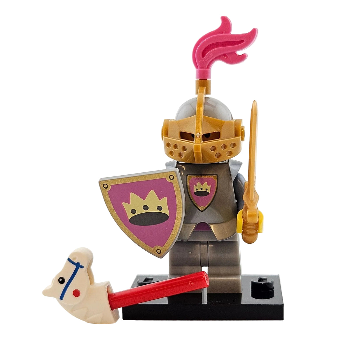 LEGO Minifigures 71034 Series 23 Minifigur Knight of the Yellow Castle Ritter vorne Helm geschlossen