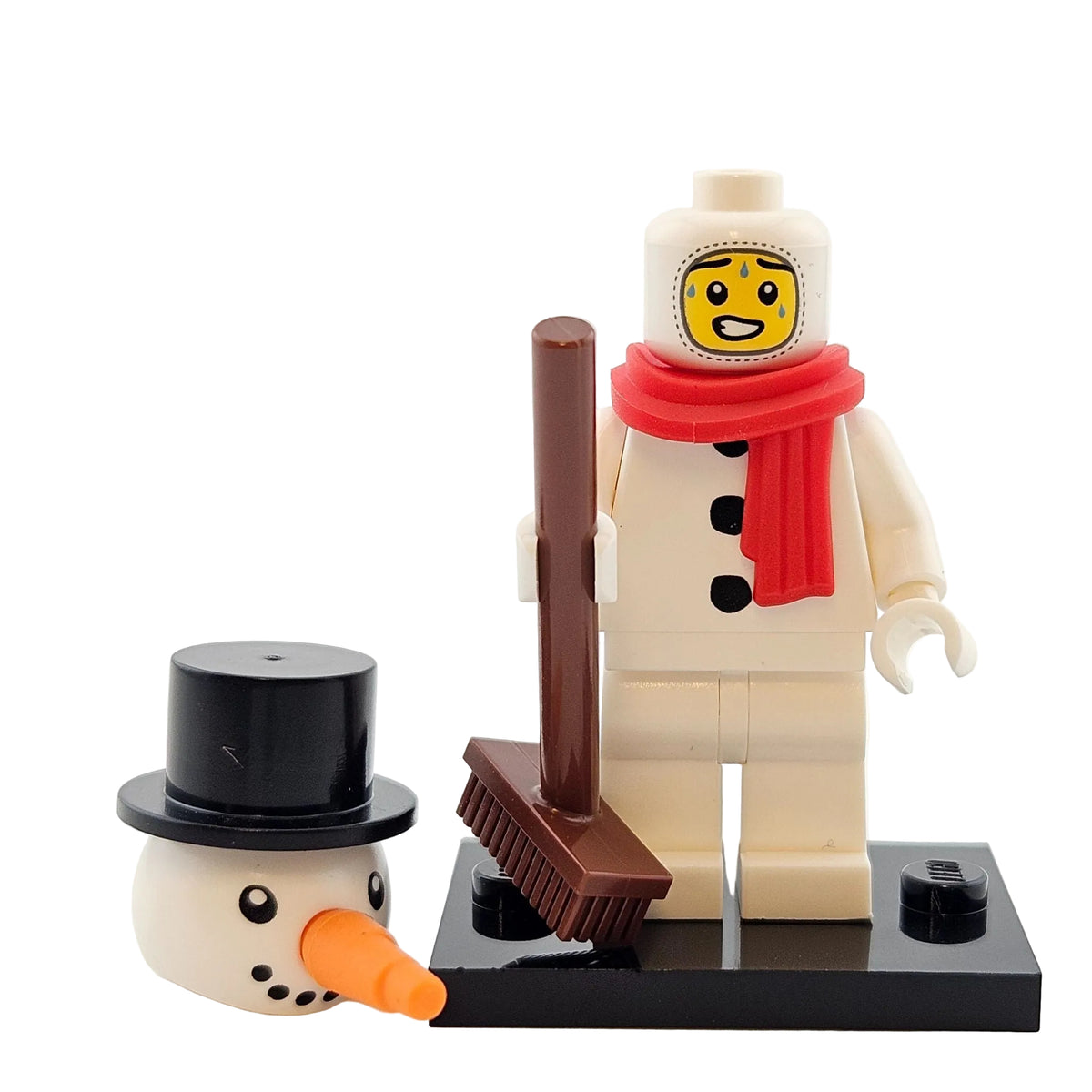 LEGO Minifigures 71034 Series 23 Minifigur Snowman Schneemann vorderansicht mit Gesicht