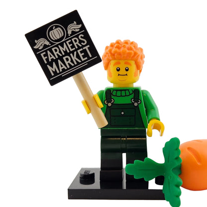 LEGO Minifigures 71037 Series 24 Minifigur Carrot Mascot vorne mit Frisur