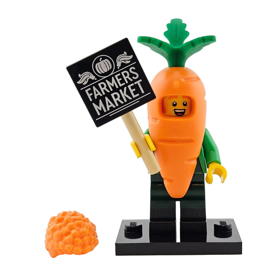 LEGO Minifigures 71037 Series 24 Minifigur Carrot Mascot Vorderansicht
