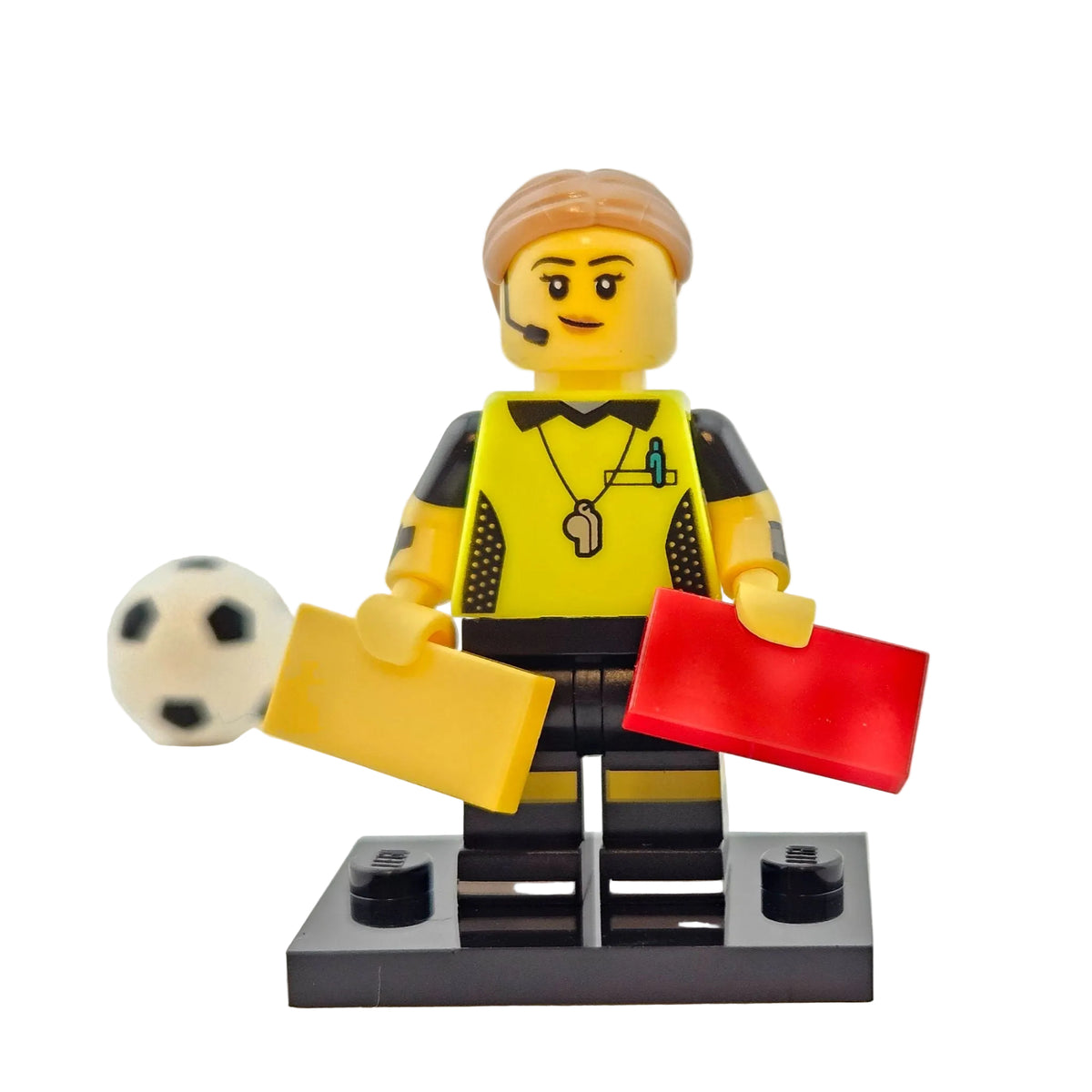 LEGO Minifigures 71037 Series 24 Minifigur Football Referee vorne neutral Gesicht