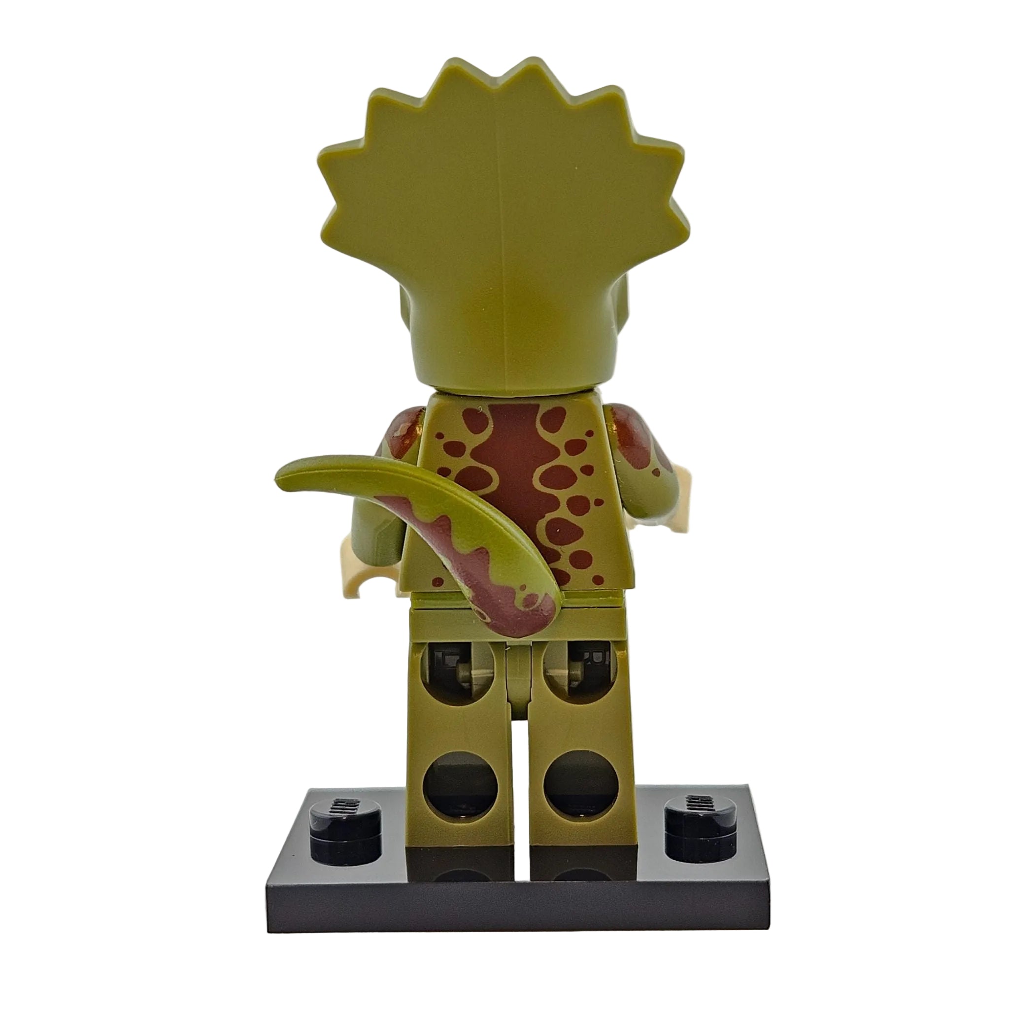 LEGO Minifigures 71045 Series 25 Minifigur Triceratops Costume Fan Hinteransicht