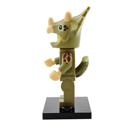 LEGO Minifigures 71045 Series 25 Minifigur Triceratops Costume Fan Seitenansicht links