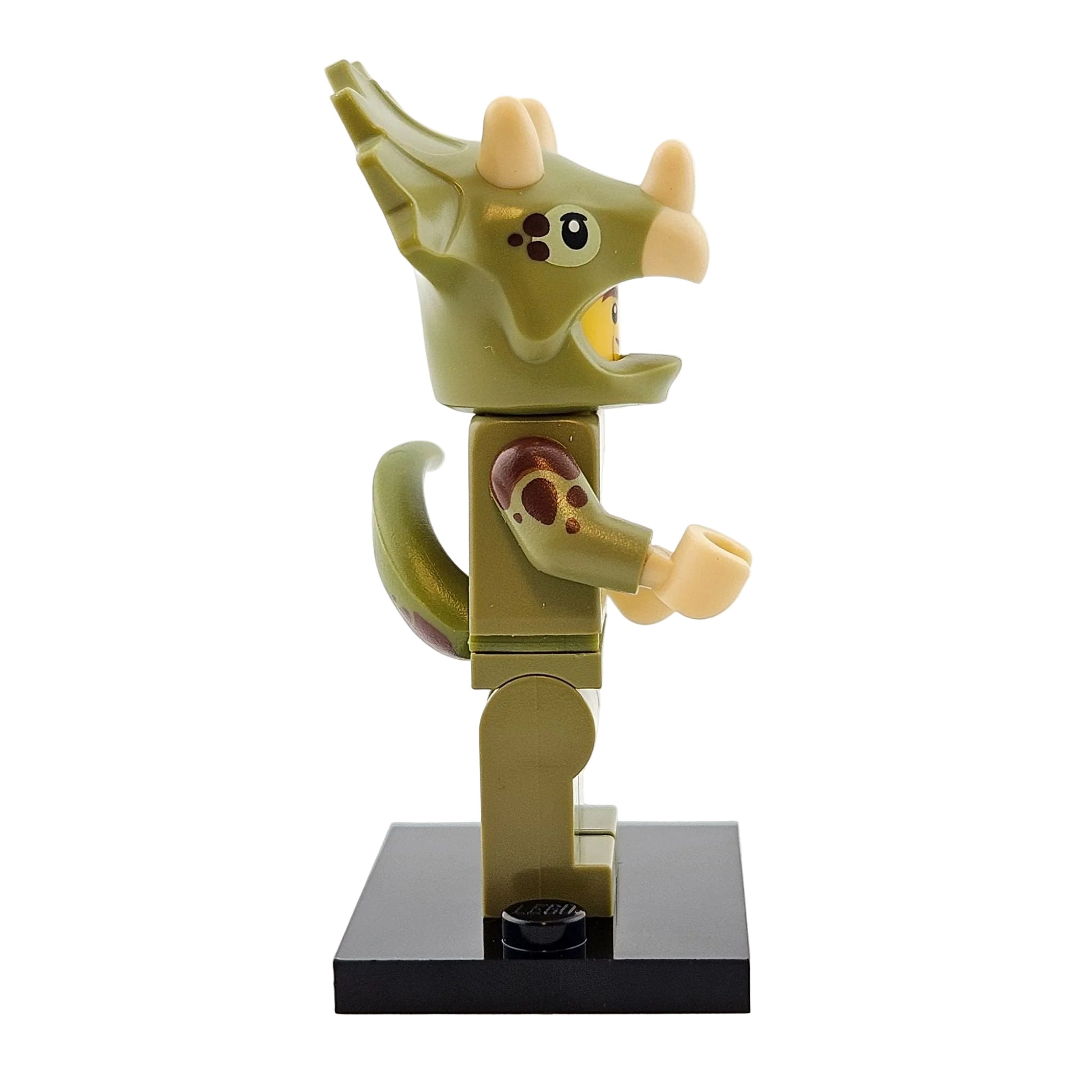 LEGO Minifigures 71045 Series 25 Minifigur Triceratops Costume Fan Seitenansicht rechts