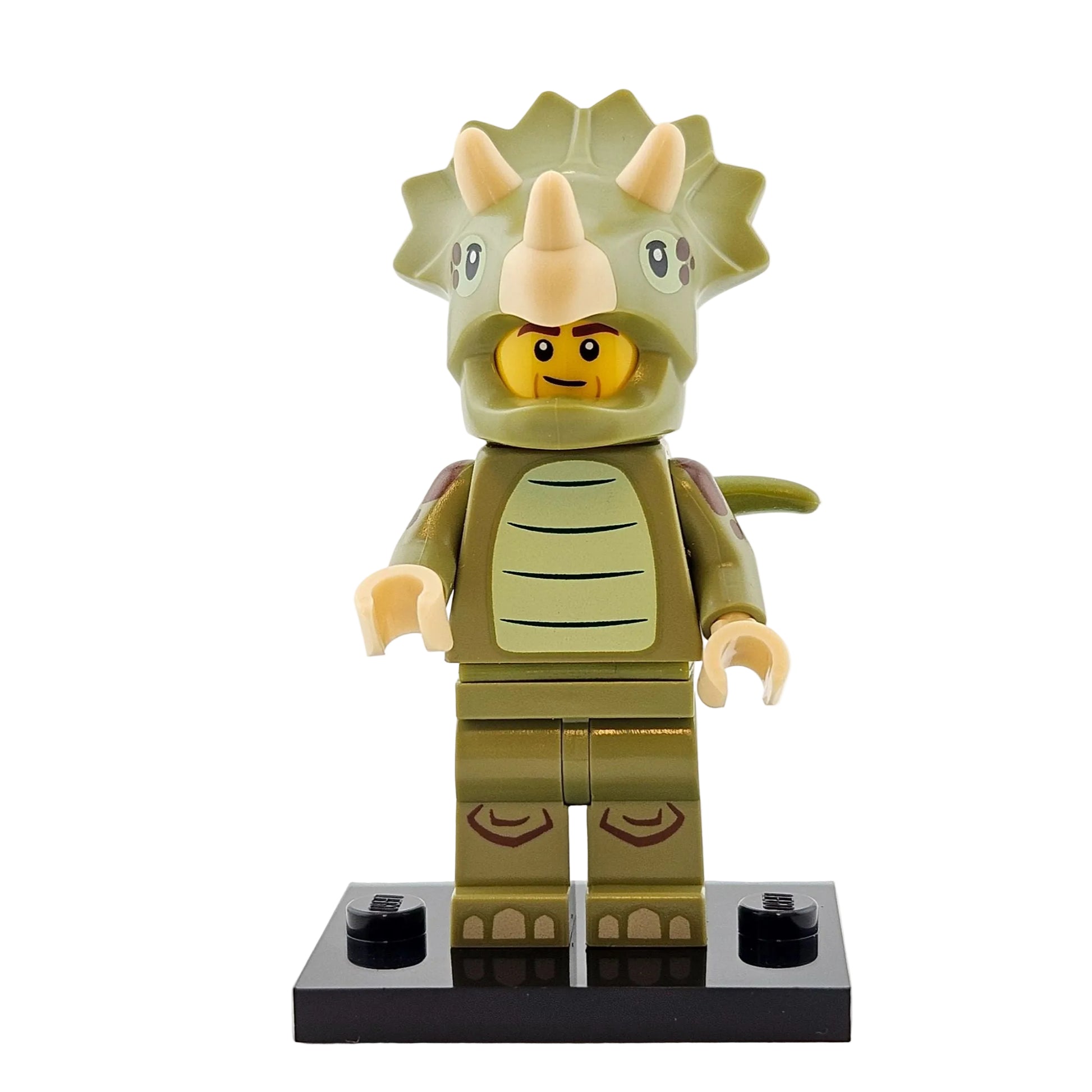 LEGO Minifigures 71045 Series 25 Minifigur Triceratops Costume Fan Vorderansicht