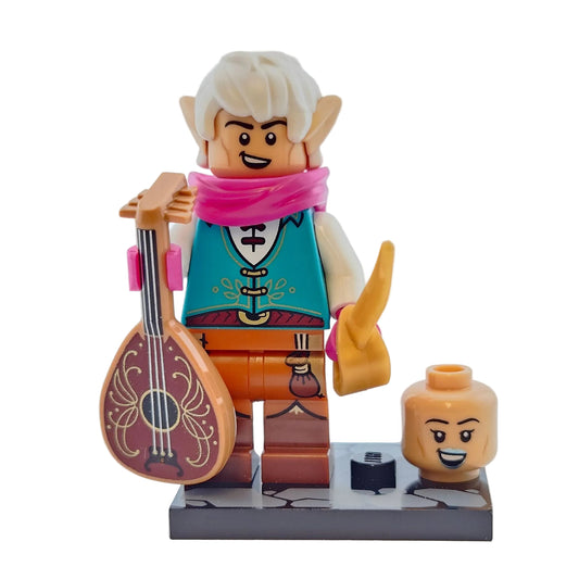 LEGO Minifiguren 71047 Dungeons and Dragons Figur Elf Bard Elfen Barde Vorderansicht