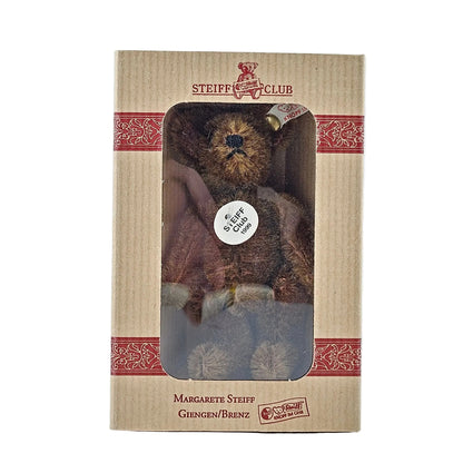 Steiff Club Teddy Bär Miniatur 1999 Mohair 9cm braun Vorderansicht
