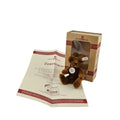 Steiff Club Teddy Bär Miniatur 1999 Mohair 9cm braun mit Zertifikat und Box Vorderansicht