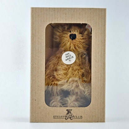 Steiff Club Teddy Bär Miniatur 2002 Mohair 9cm zimt Vorderansicht