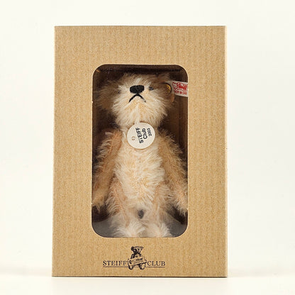 Steiff Club Teddy Bär Miniatur 2003 Mohair 10cm rosa Vorderansicht